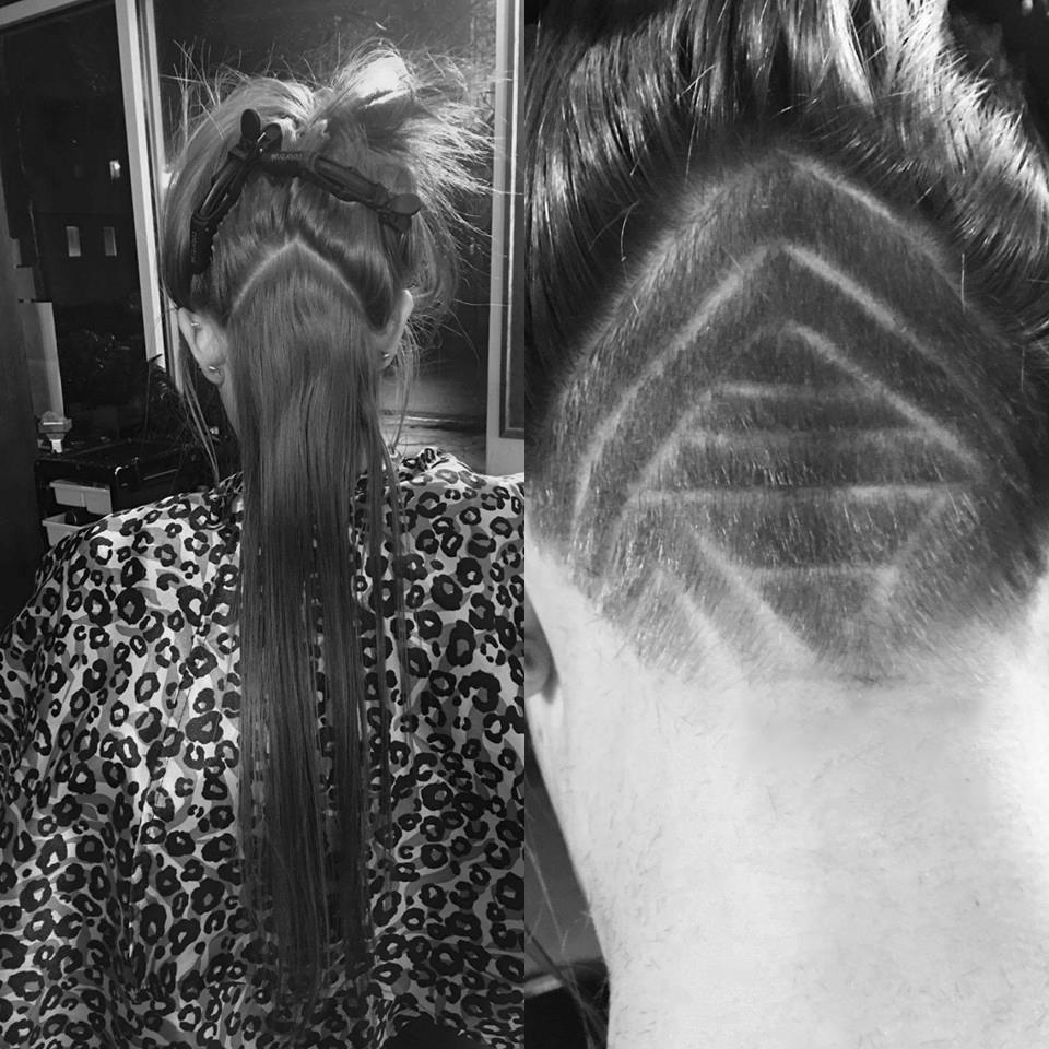 etching/hair tattoo